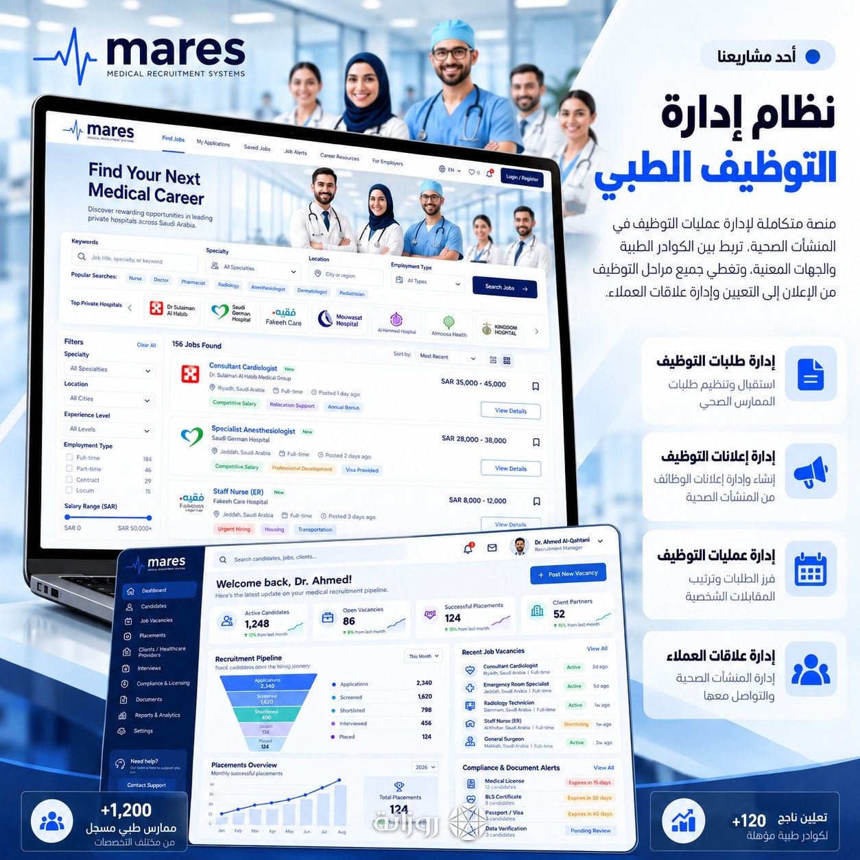 مارس الطبية: نظام إدارة التوظيف الطبي